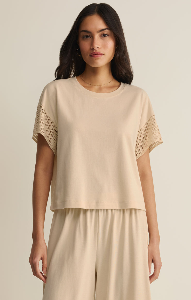 Tops Banyan Crochet Top Island Coconut