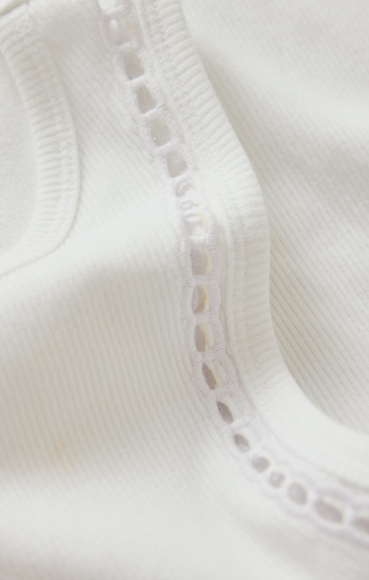 Tops Boa Rib Tank White