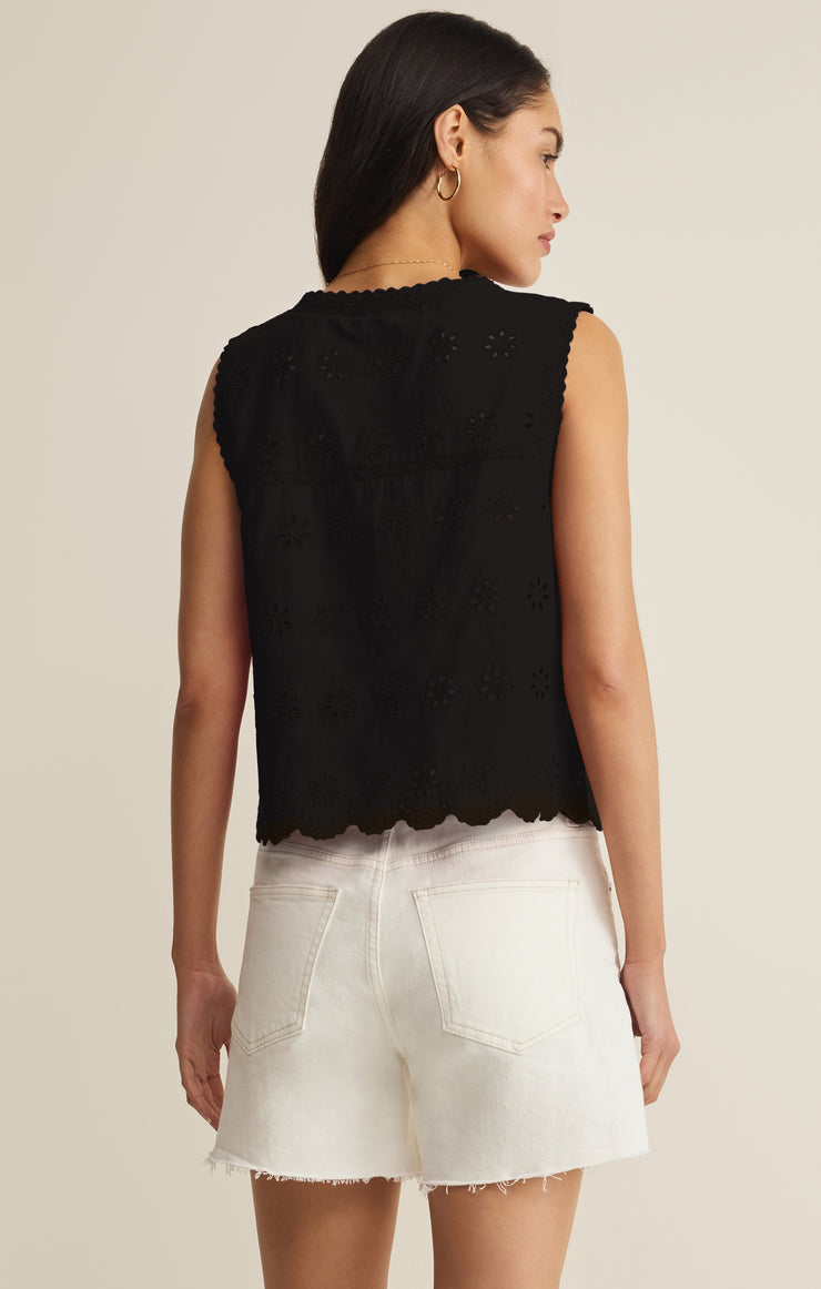 Tops Darcy Eyelet Top Black