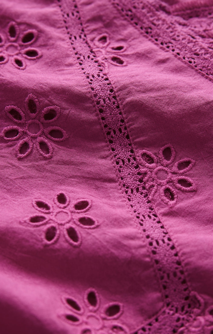 Tops Darcy Eyelet Top Berry Blush