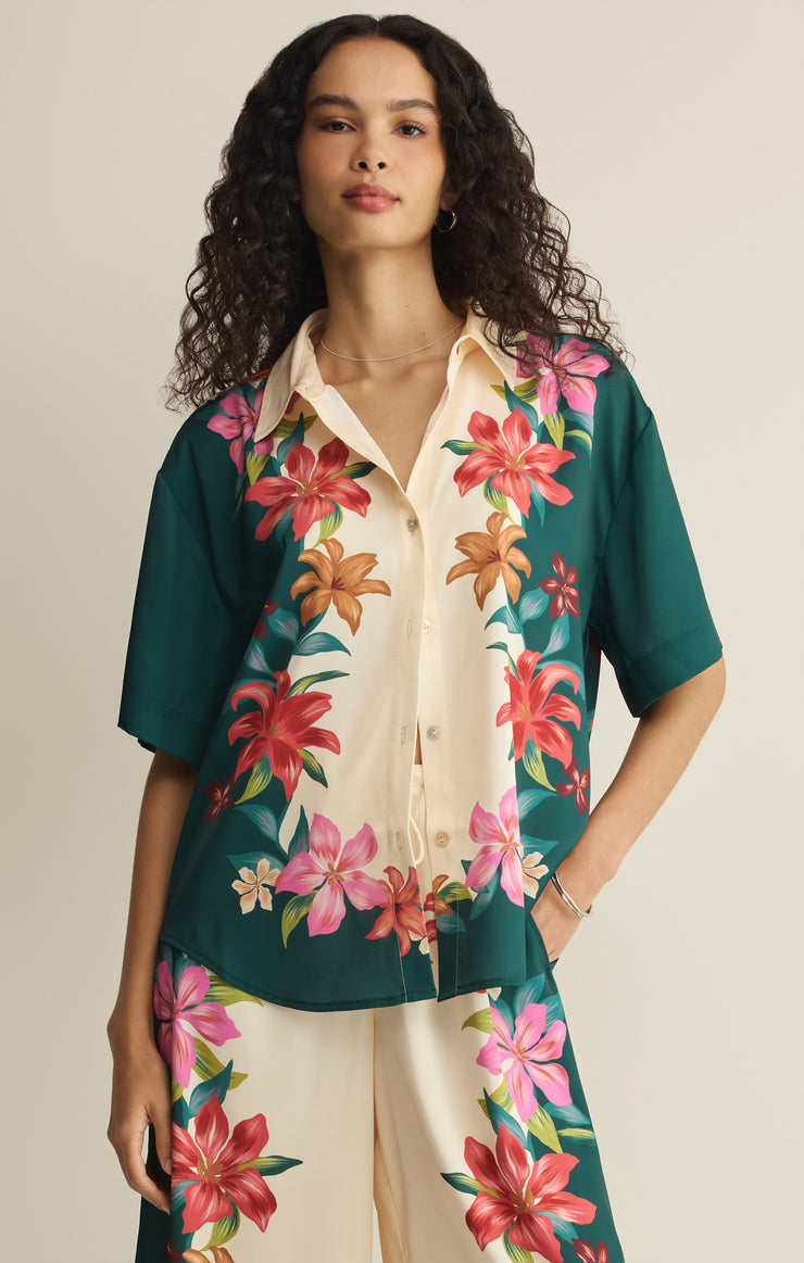 Tops Lani Floral Button Up Multi