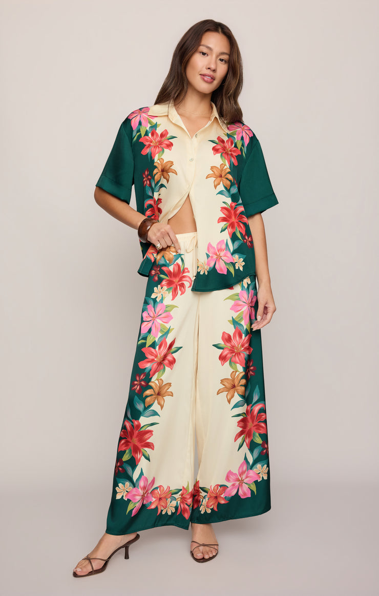 Tops Lani Floral Button Up Multi