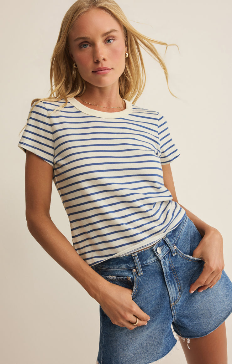 Tops Junie Striped Tee True Navy