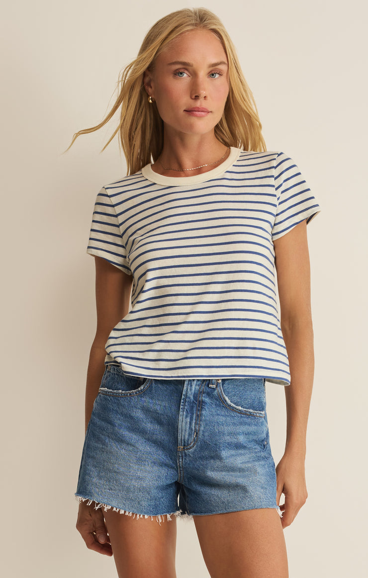 Tops Junie Striped Tee True Navy