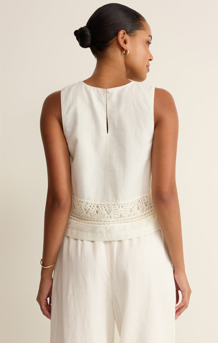 Tops Sloane Embroidered Top White