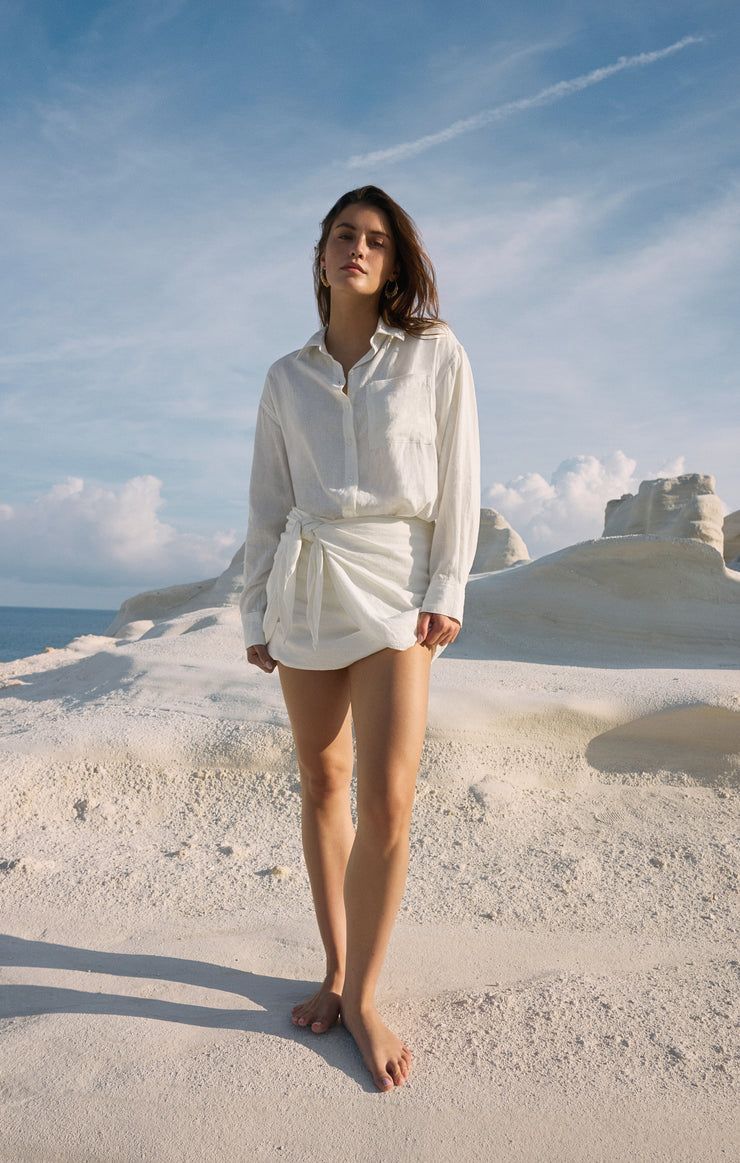 Tops The Signature Linen Top White