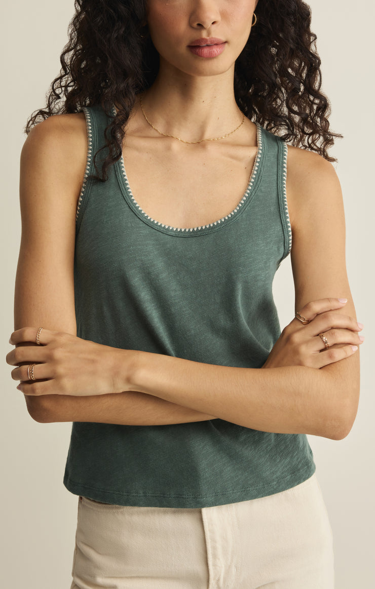 Tops Julian Crochet Tank Everglade
