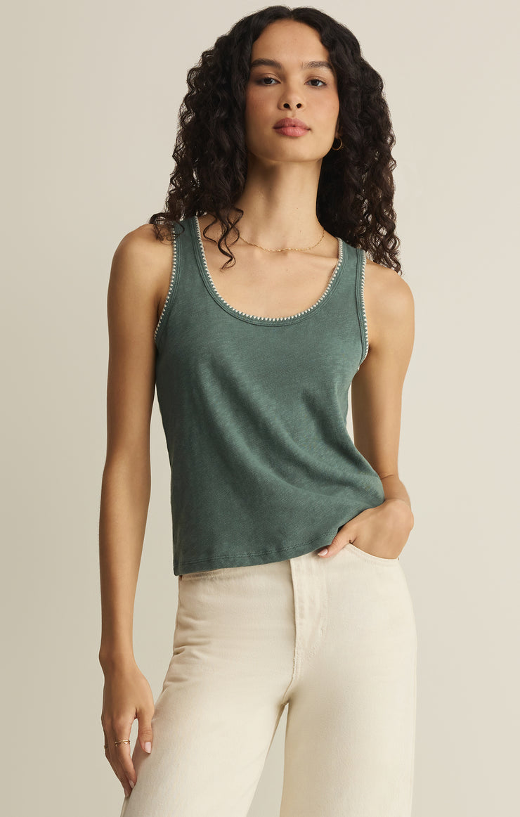Tops Julian Crochet Tank Everglade