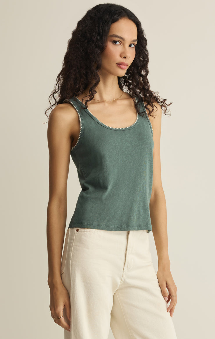 Tops Julian Crochet Tank Everglade