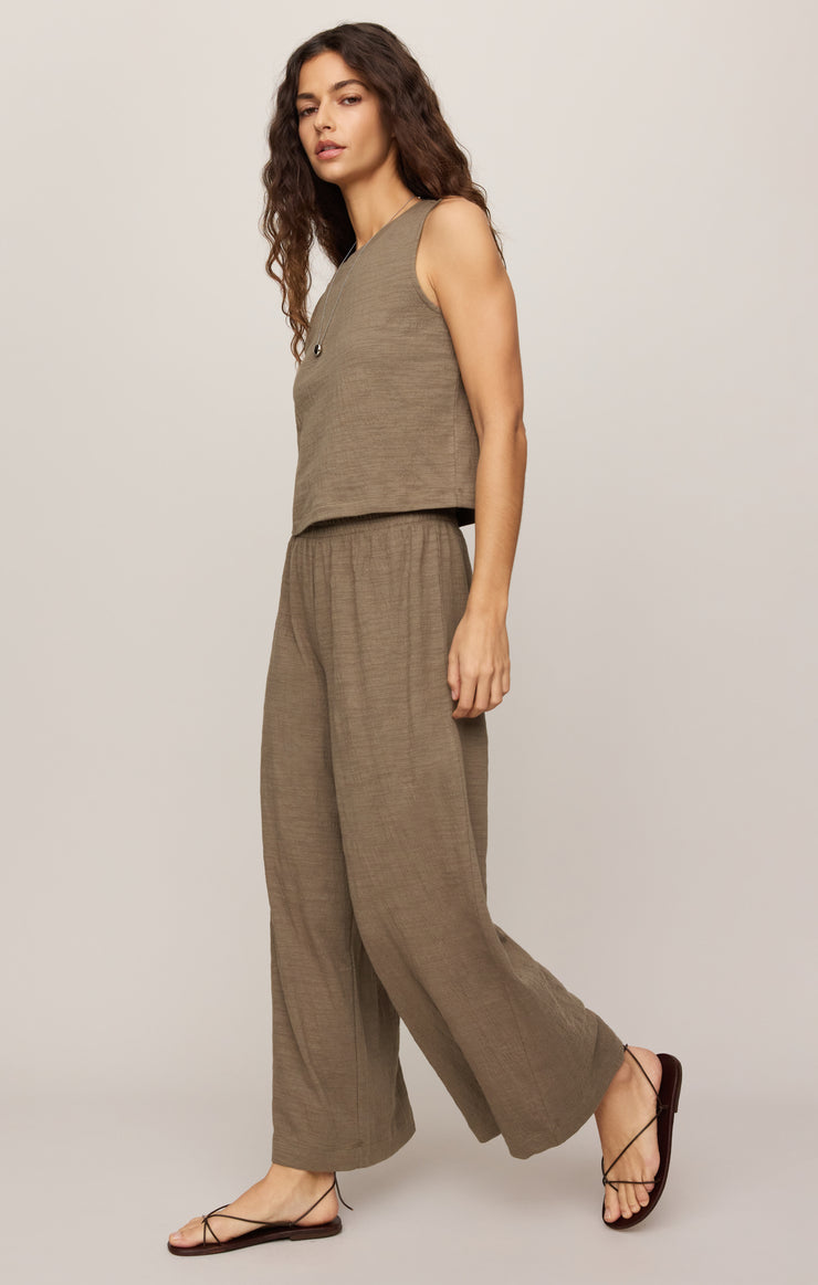Tops Sloane Textured Tank Khaki Green
