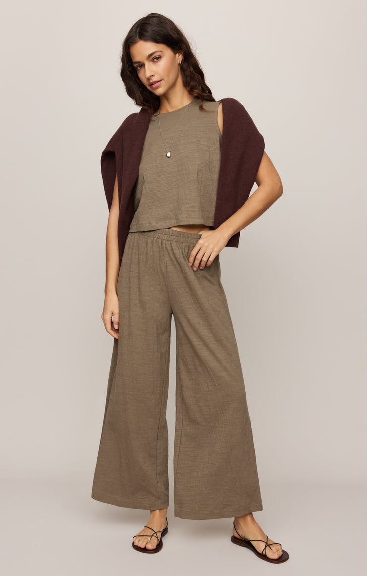 Tops Sloane Textured Tank Khaki Green