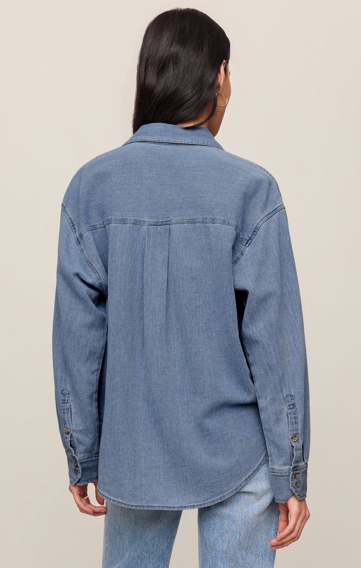 Tops The Perfect Twill Button Up Classic Indigo