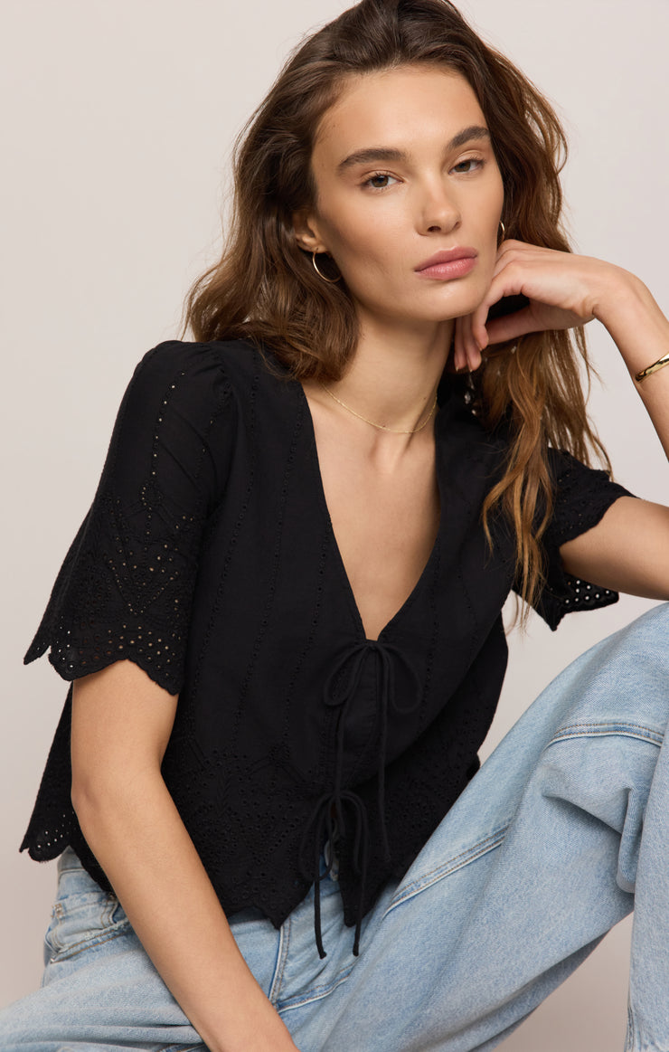 Oceanside Embroidered Top