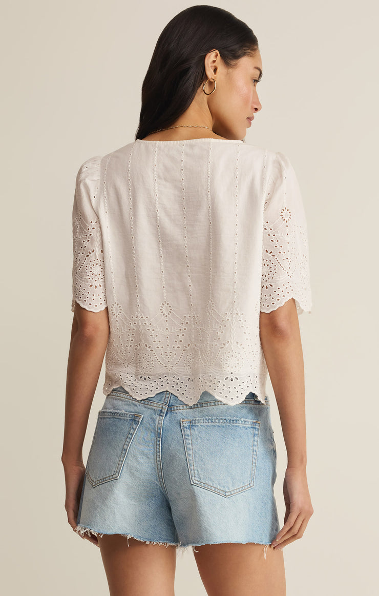 Oceanside Embroidered Top