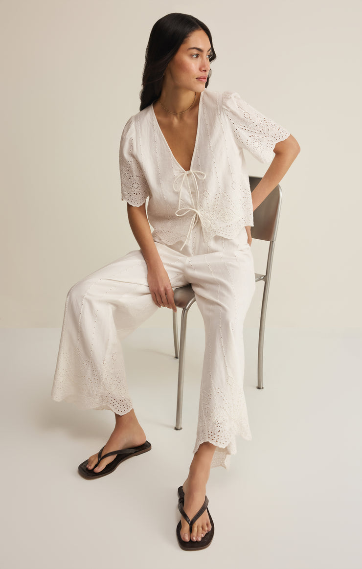 Oceanside Embroidered Top