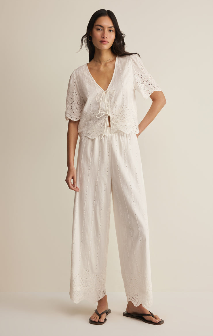 Oceanside Embroidered Top