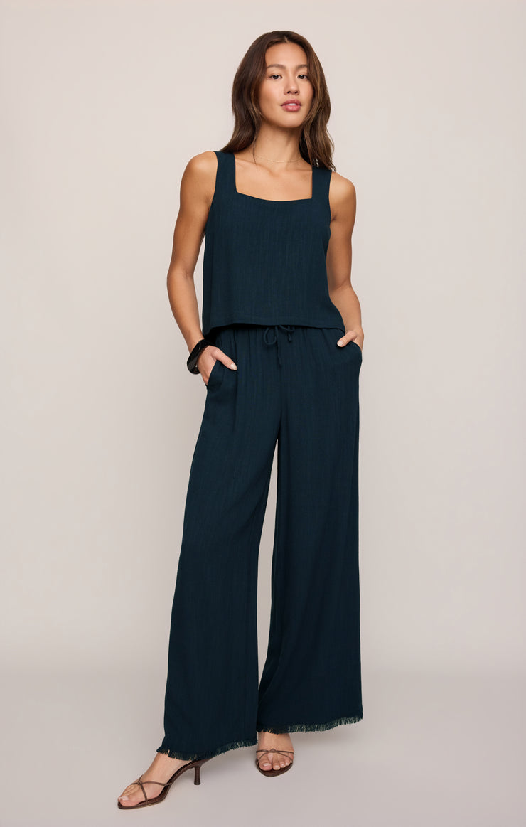 Tops Charli Cropped Linen Tank Eclipse