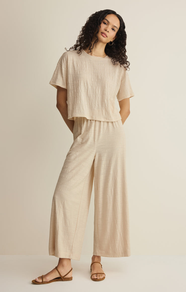 Tops Sway Textured Cropped Tee Whisper White