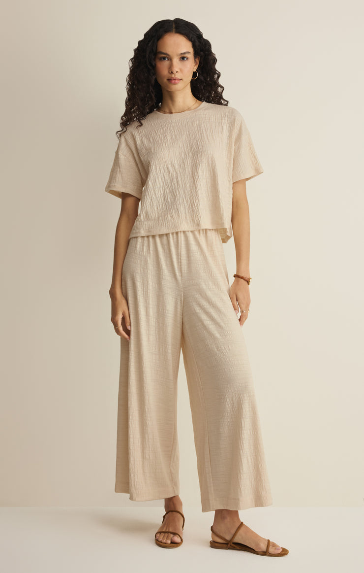 Tops Sway Textured Cropped Tee Whisper White