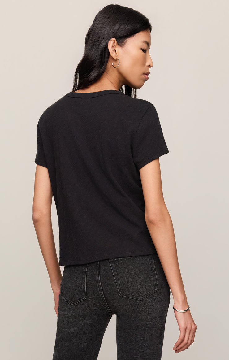 Tops Junie Slub Tee Black