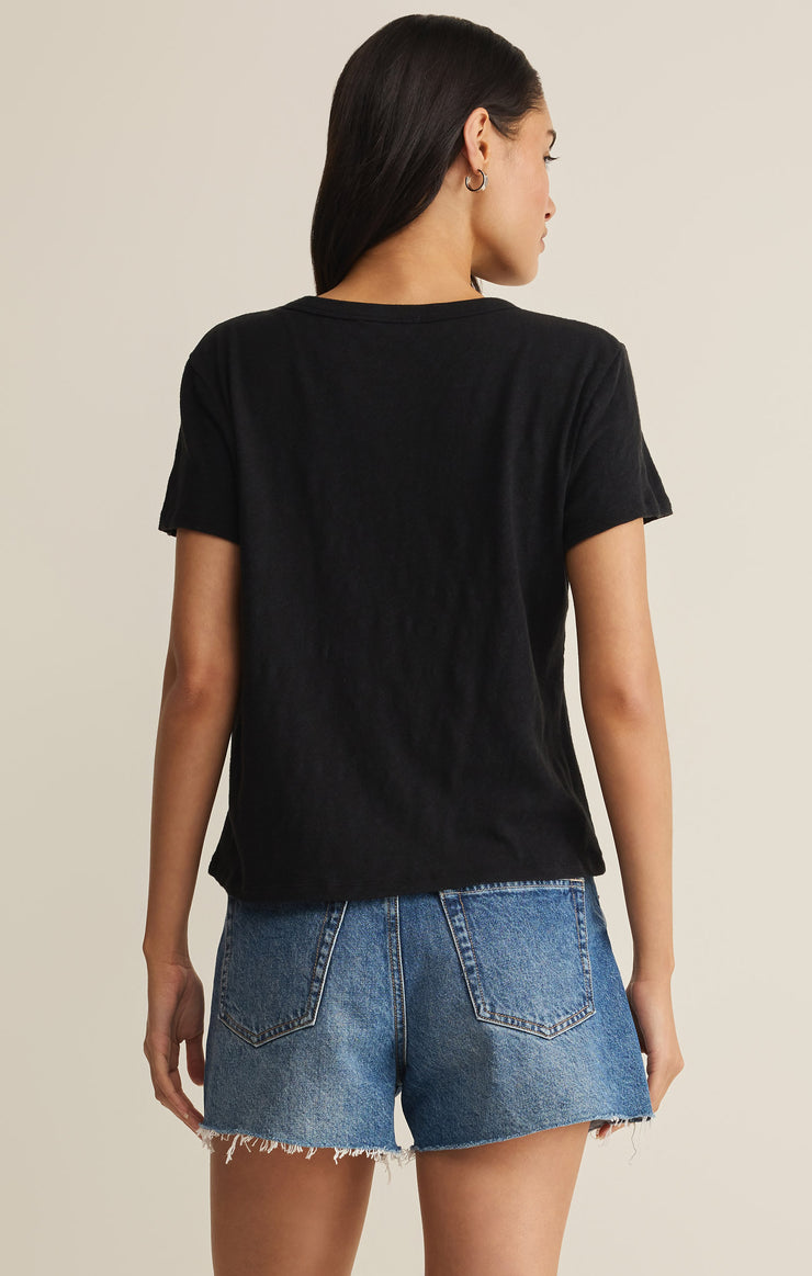Tops Junie Slub Tee Black