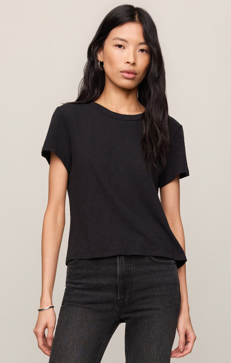 Tops Junie Slub Tee Black