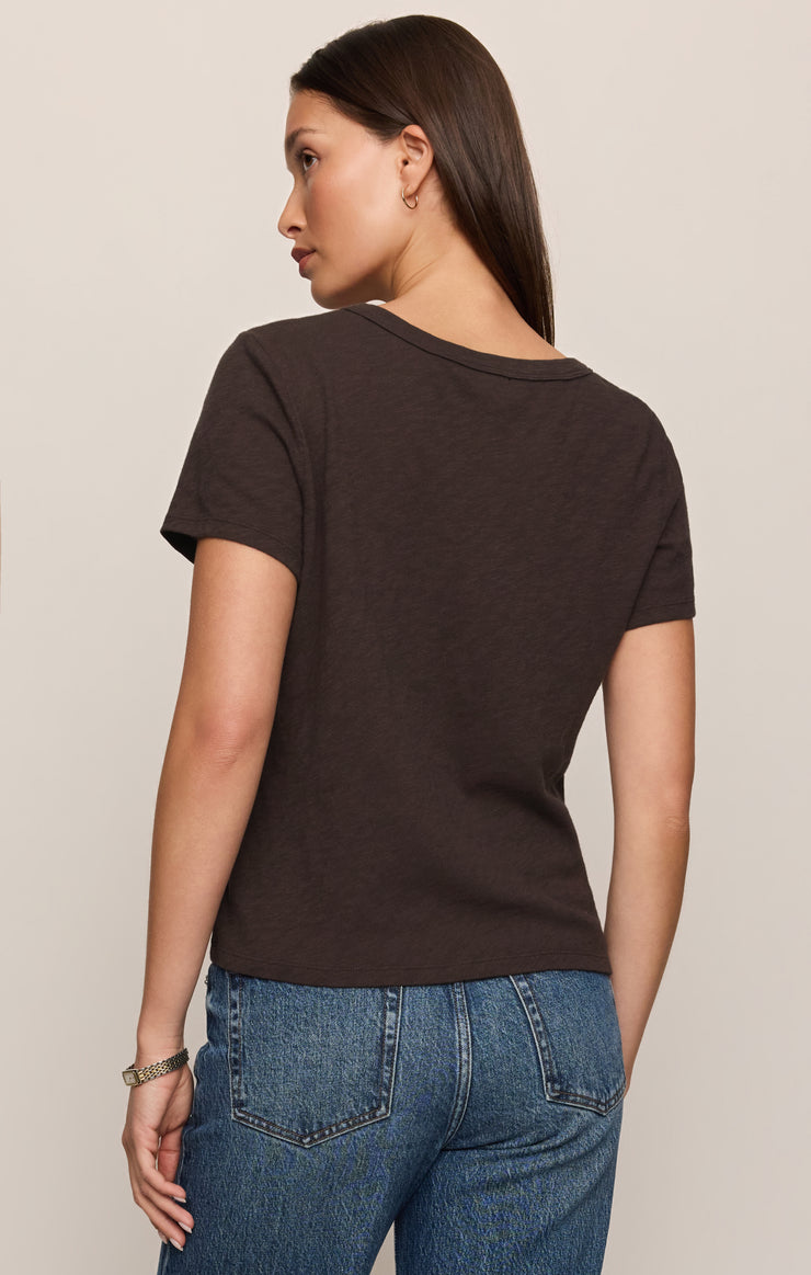 Tops Junie Slub Tee Cocoa Bean