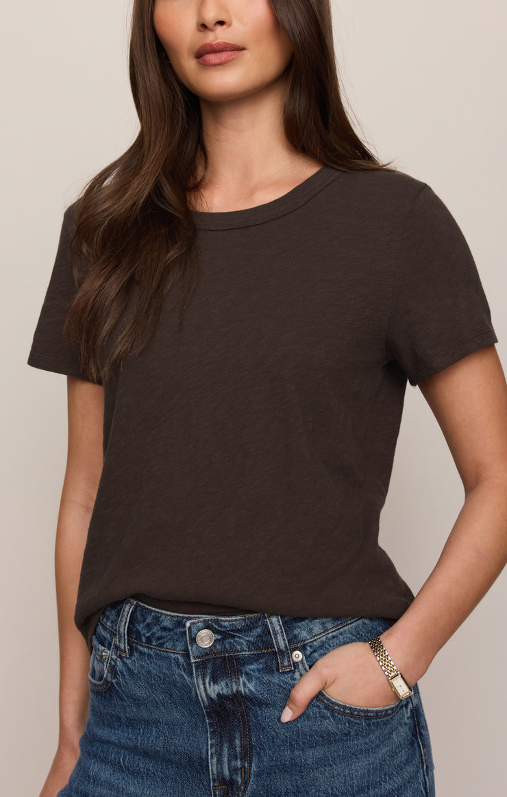 Tops Junie Slub Tee Cocoa Bean