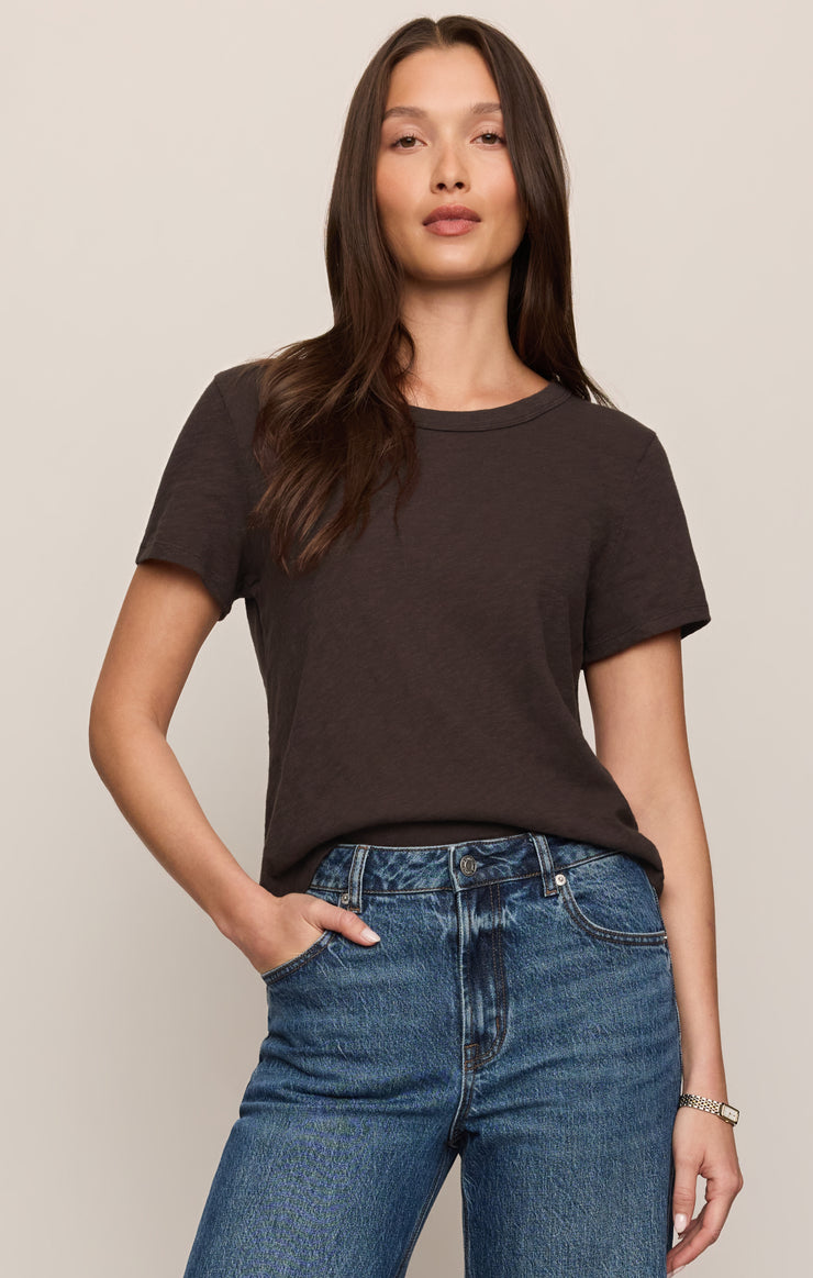 Tops Junie Slub Tee Cocoa Bean