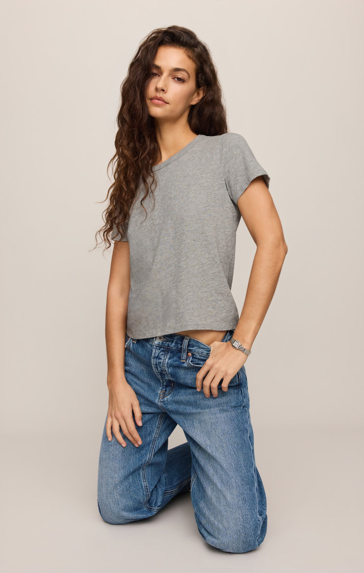 Tops Junie Slub Tee Classic Heather Grey