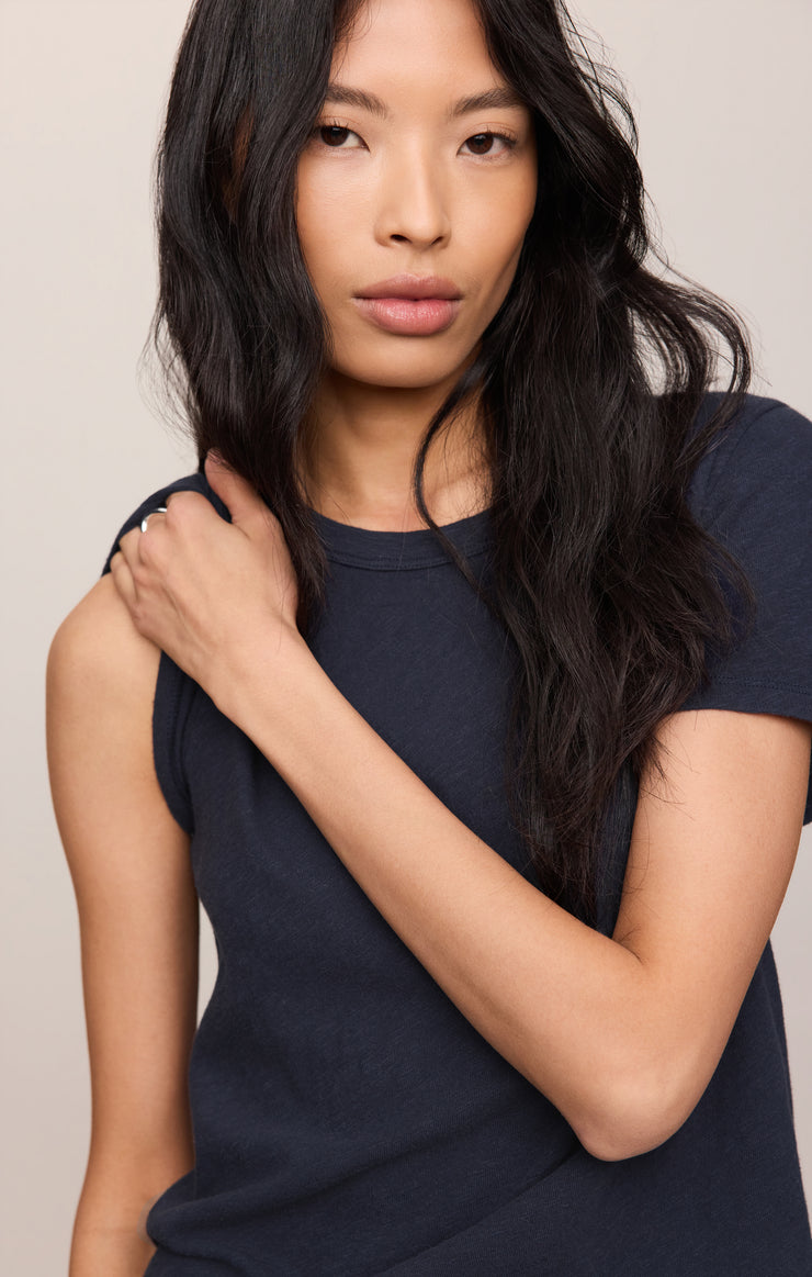 Tops Junie Slub Tee Eclipse