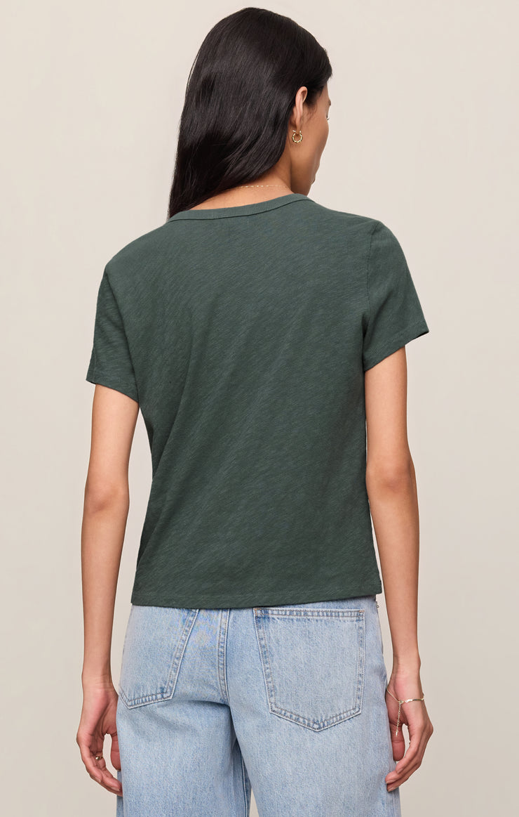 Tops Junie Slub Tee Emerald Cove