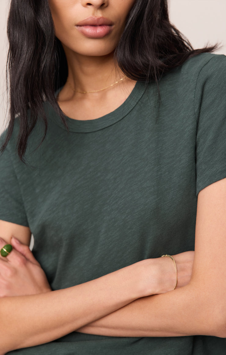 Tops Junie Slub Tee Emerald Cove
