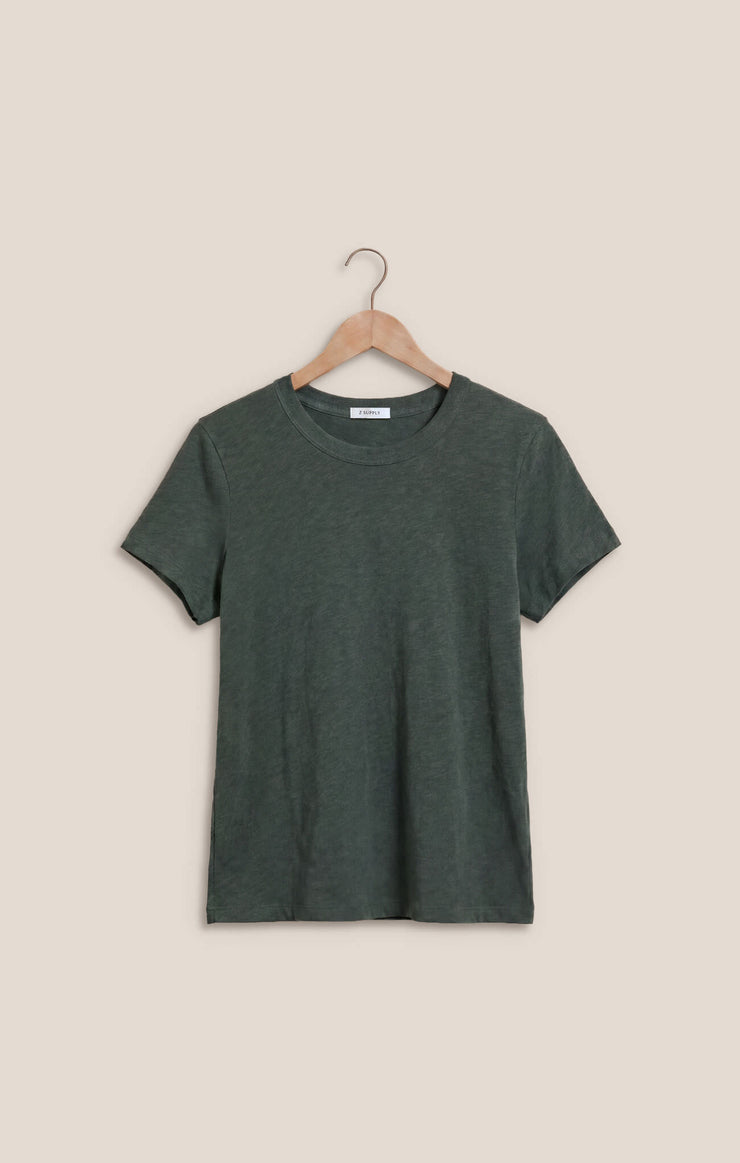 Tops Junie Slub Tee Emerald Cove