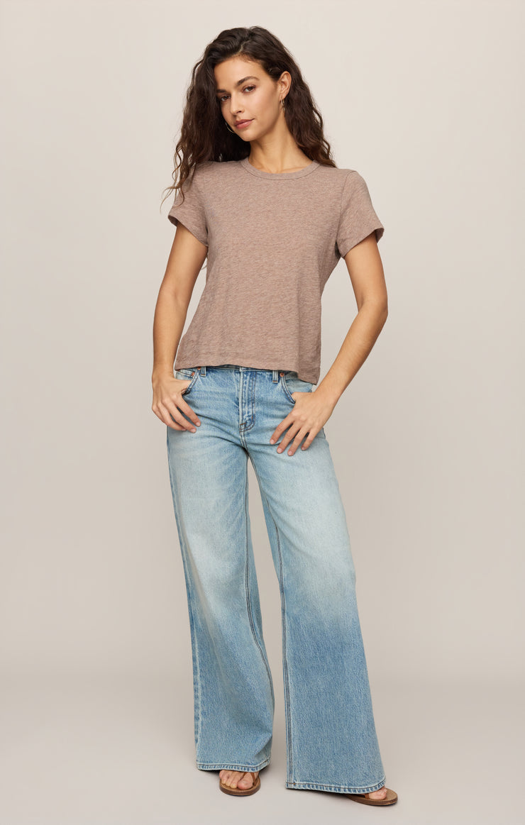 Tops Junie Slub Tee Heather Ash