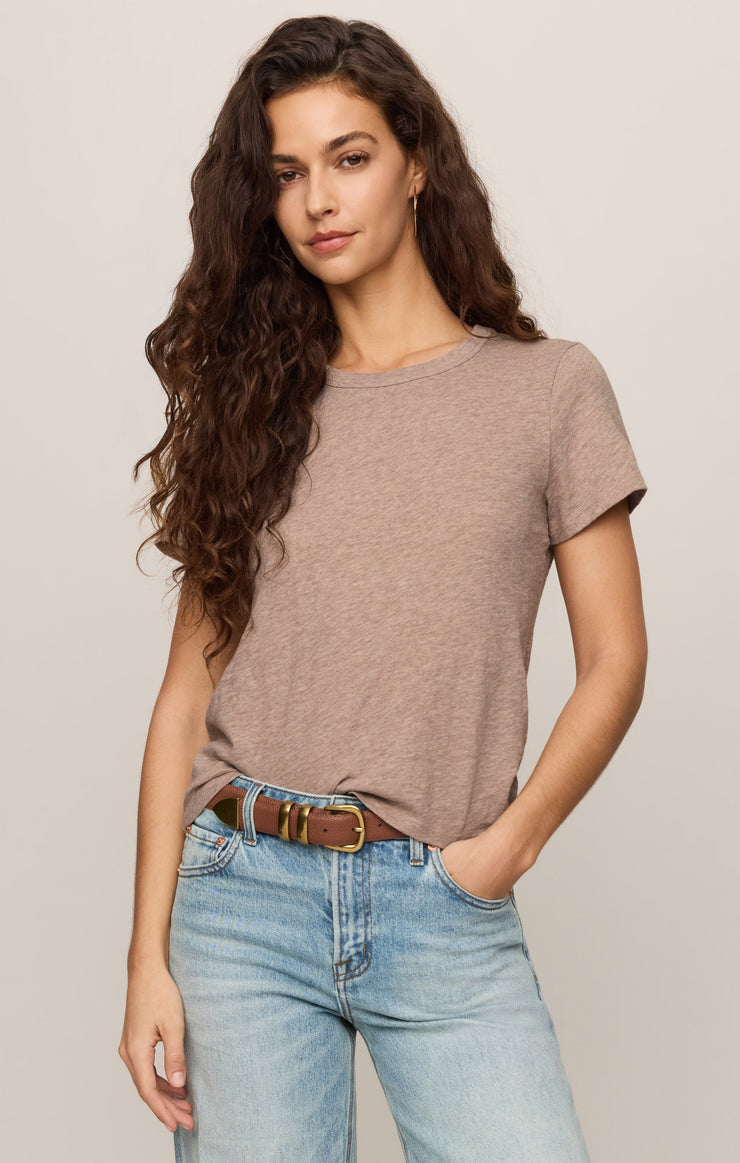 Tops Junie Slub Tee Heather Ash