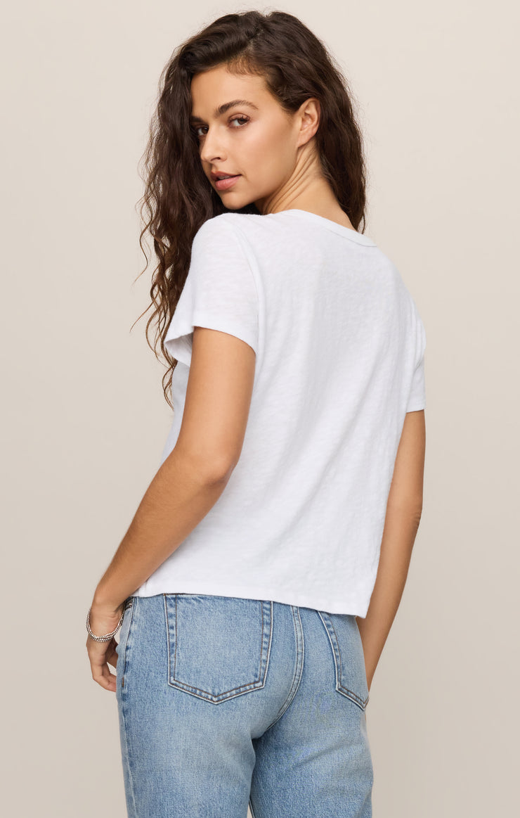 Tops Junie Slub Tee White