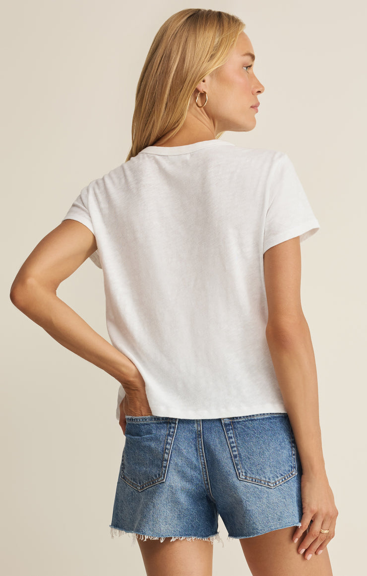 Tops Junie Slub Tee White