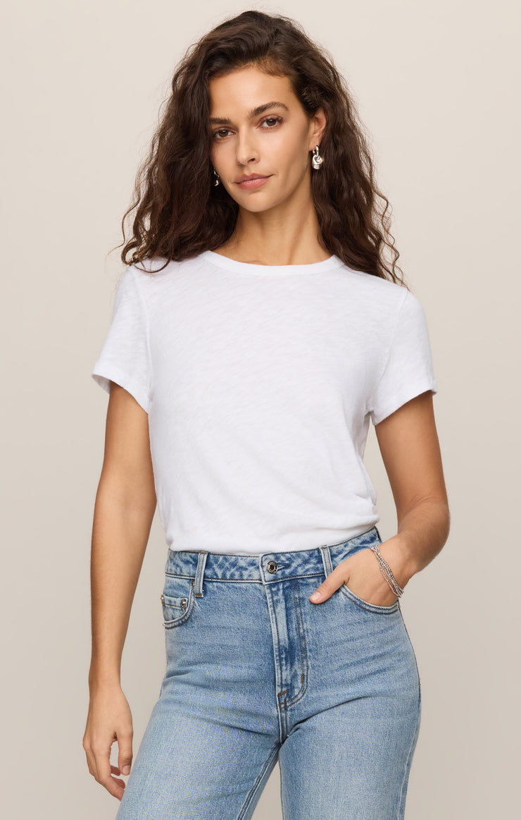 Tops Junie Slub Tee White