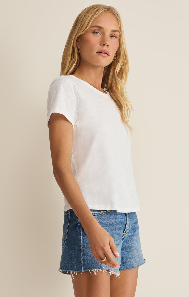 Tops Junie Slub Tee White