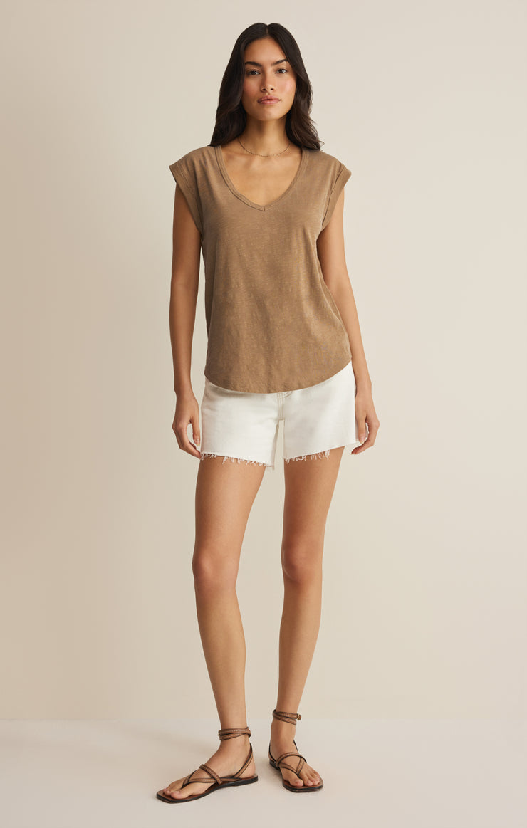 Tops Per Diem V-Neck Tee Taro