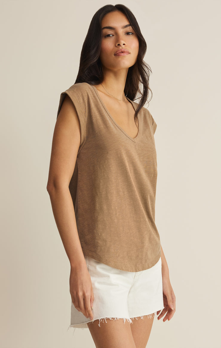 Tops Per Diem V-Neck Tee Taro