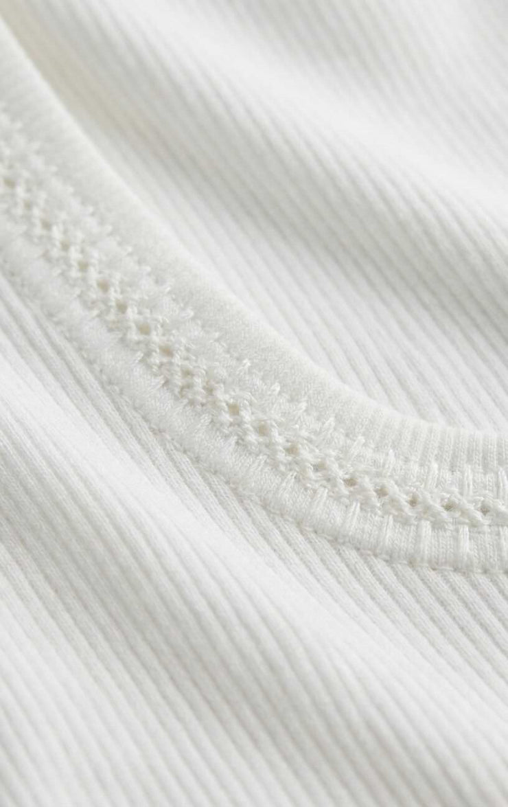 Tops Larkin Whipstitch Tank White