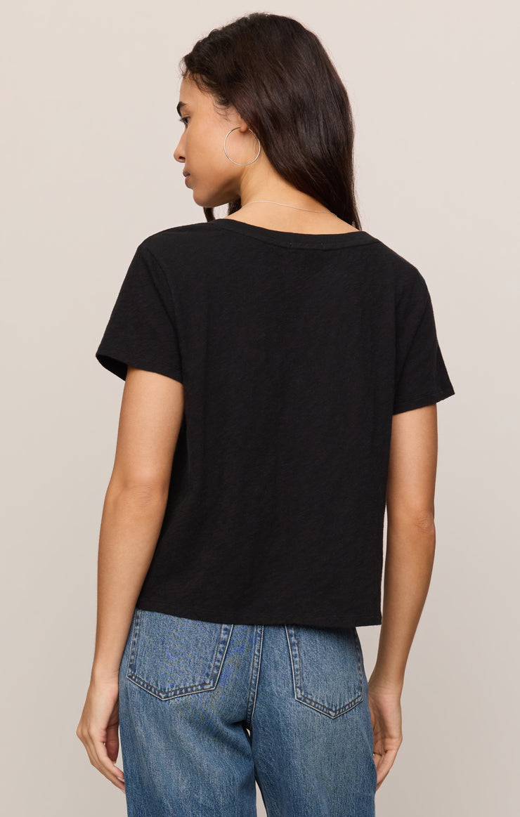 Tops Nomad Slub V-Neck Tee Black