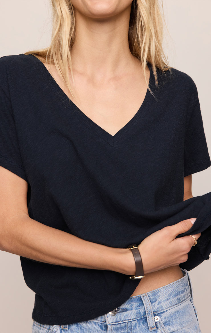 Tops Nomad Slub V-Neck Tee Eclipse