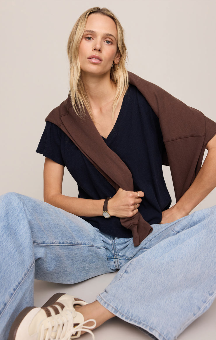 Tops Nomad Slub V-Neck Tee Eclipse