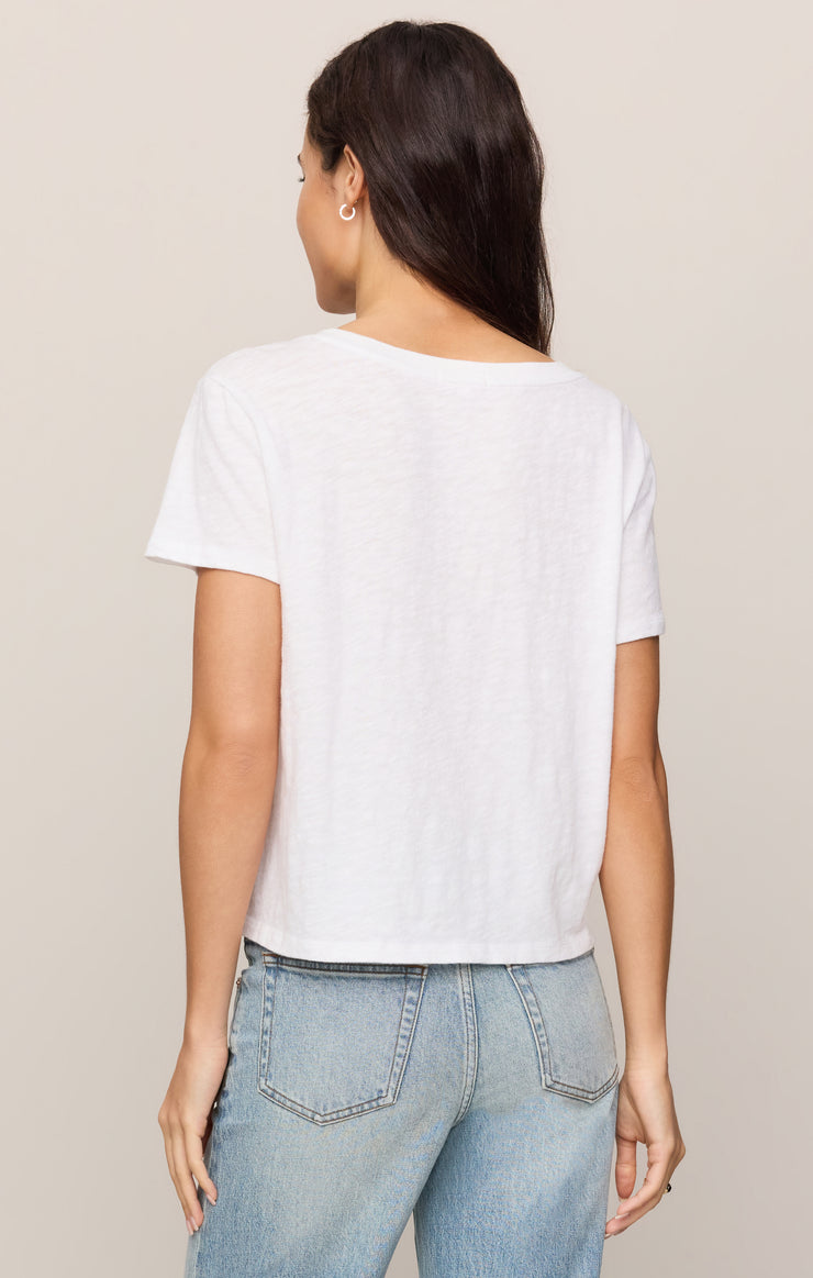 Tops Nomad Slub V-Neck Tee White
