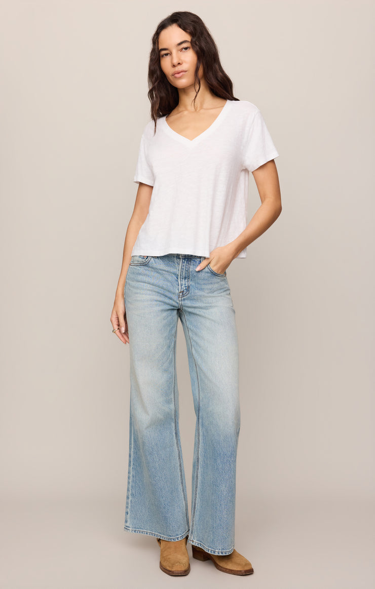Tops Nomad Slub V-Neck Tee White
