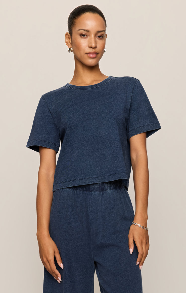 Tops Stellan Jersey Denim Tee Indigo