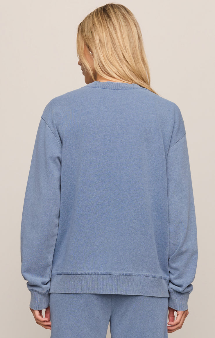 Tops Dazed End Knit Denim Cardigan Santorini Indigo